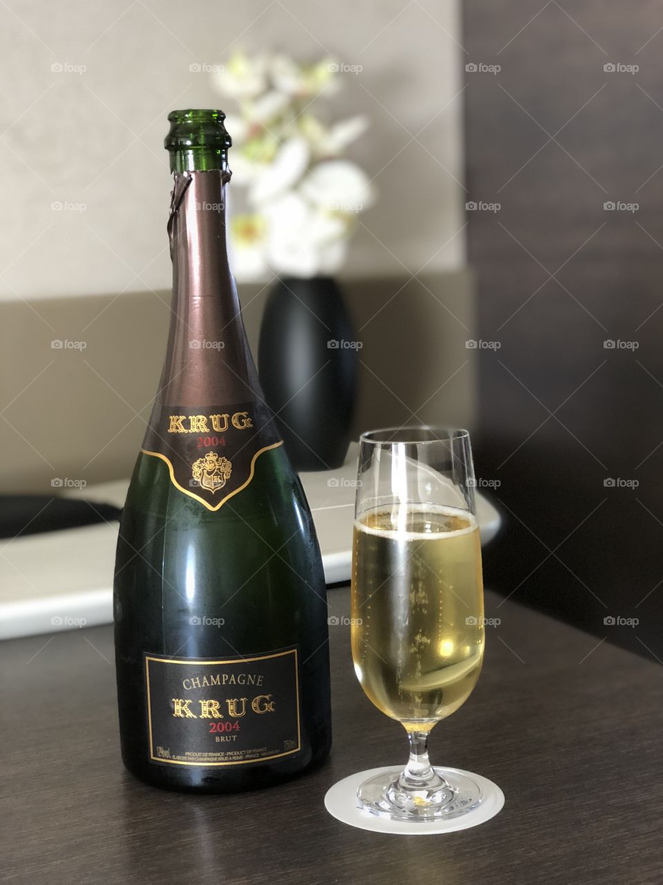The only way to fly across continents is with plenty of bubbles. Krug and Dom Perignon made the hours fly by very quickly. 