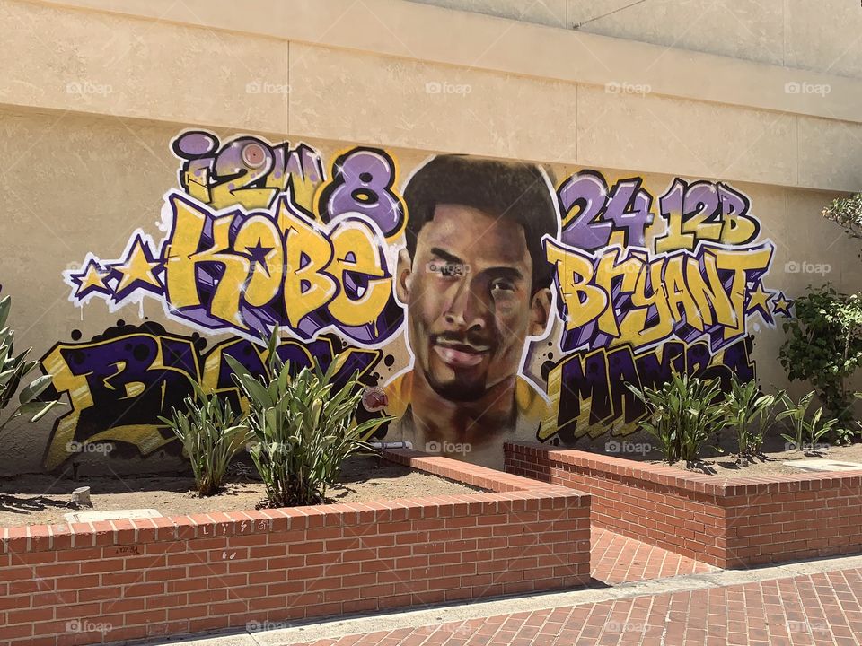 Kobe Bryant mural in Santa Ana, California. Artist unknown. 