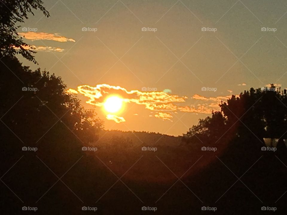 Sunset over New Milford