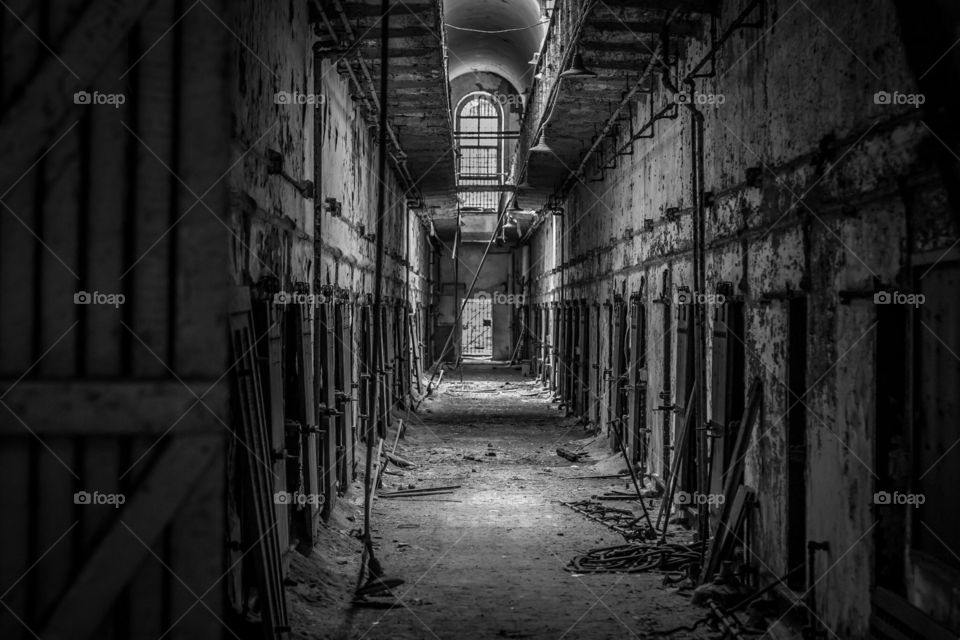 Cell Block at Eastern State Penitentiary 
