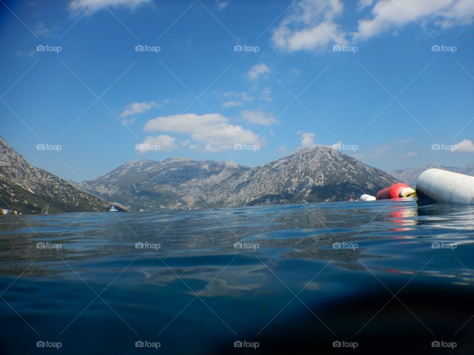 perspective water and mountains @montenegro 