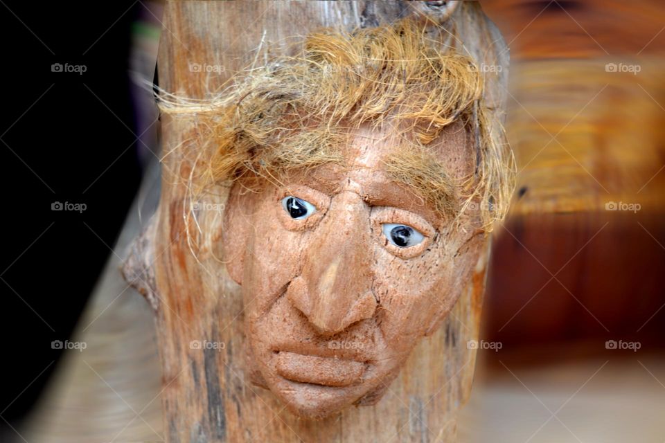 fresh coconut art craft work   elder man face   ( Srikanka - apegama)