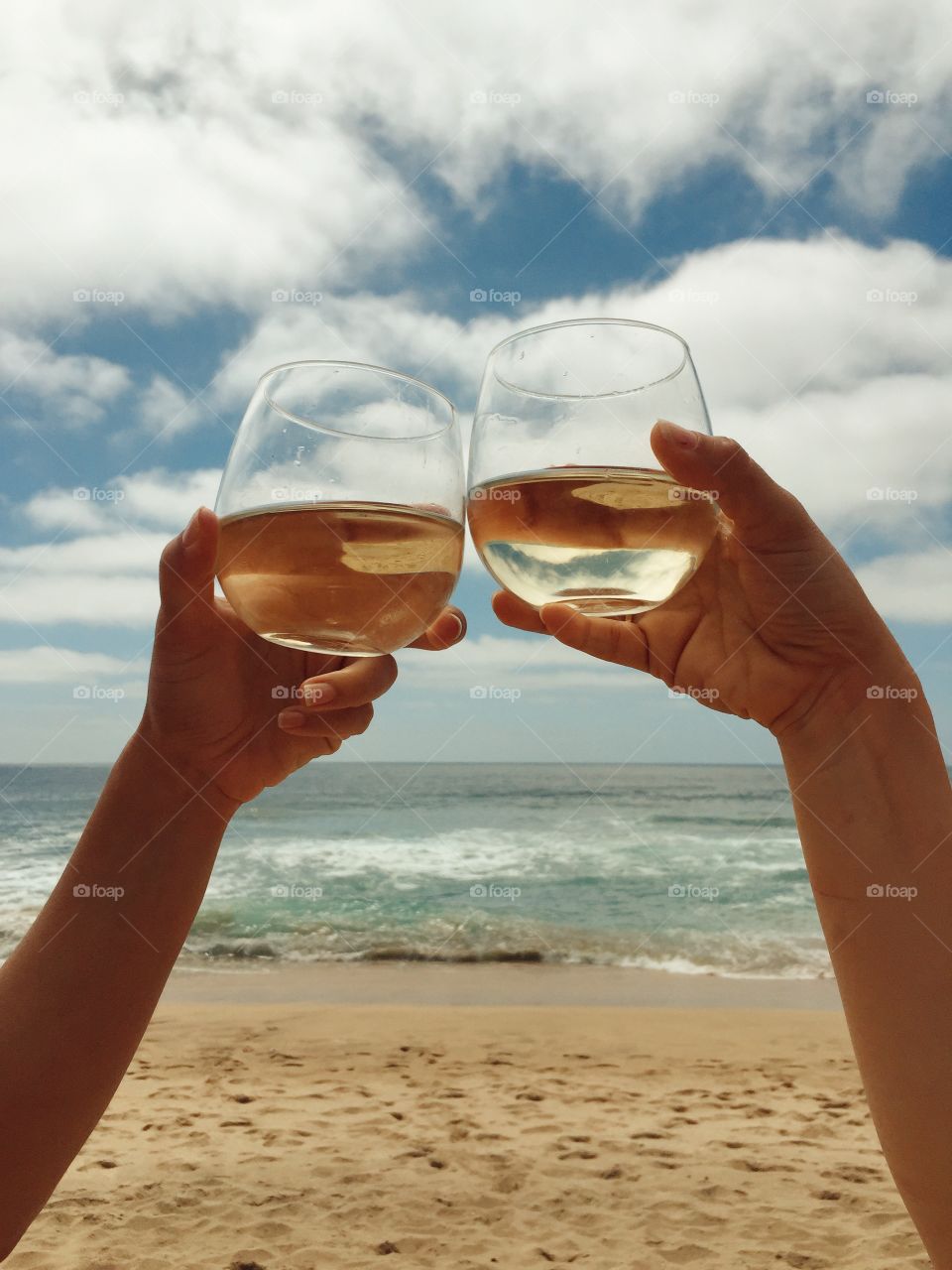 Cheers on the beach