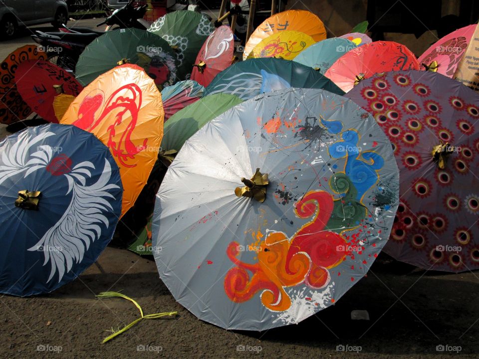 payung geulis (beauty umbrella. handmade umbrella by some college students from bandung, west java