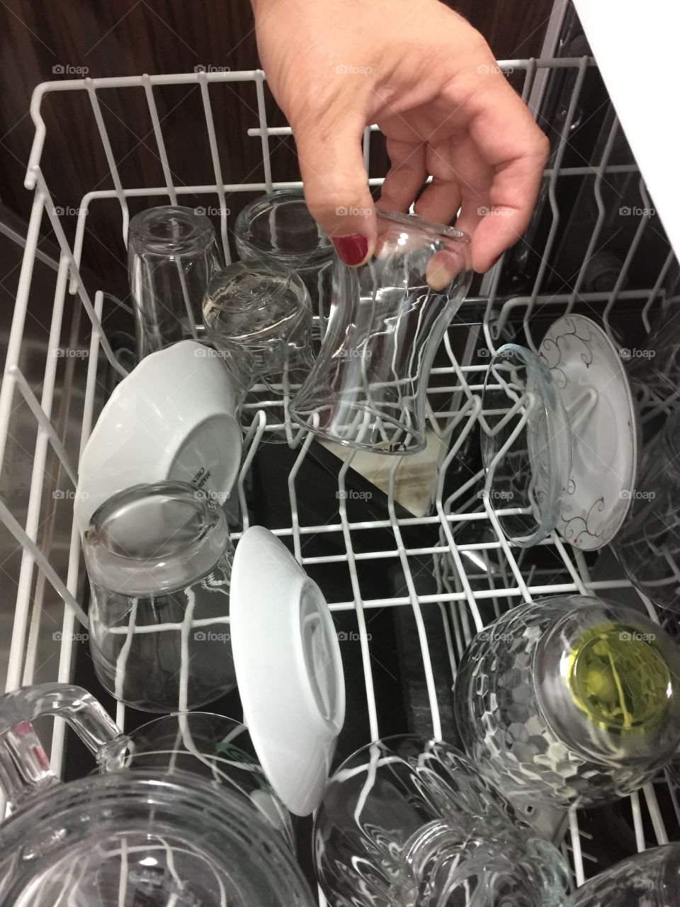 Dishes in the dishwasher 