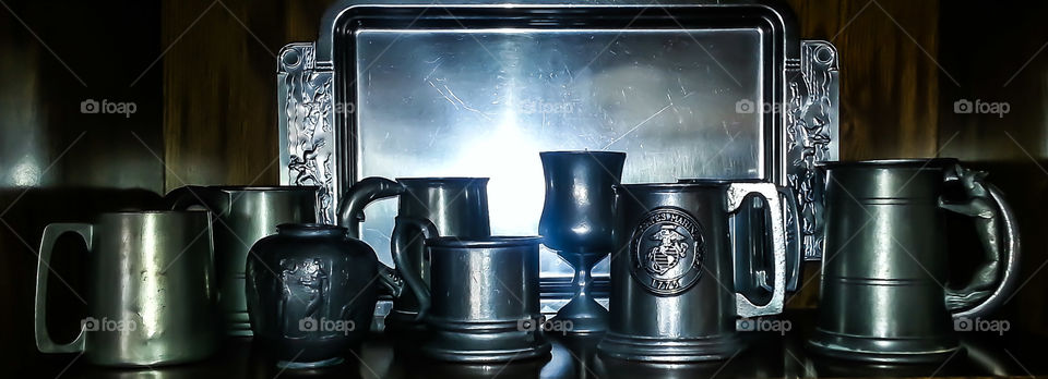 pewter mugs. pewter collection