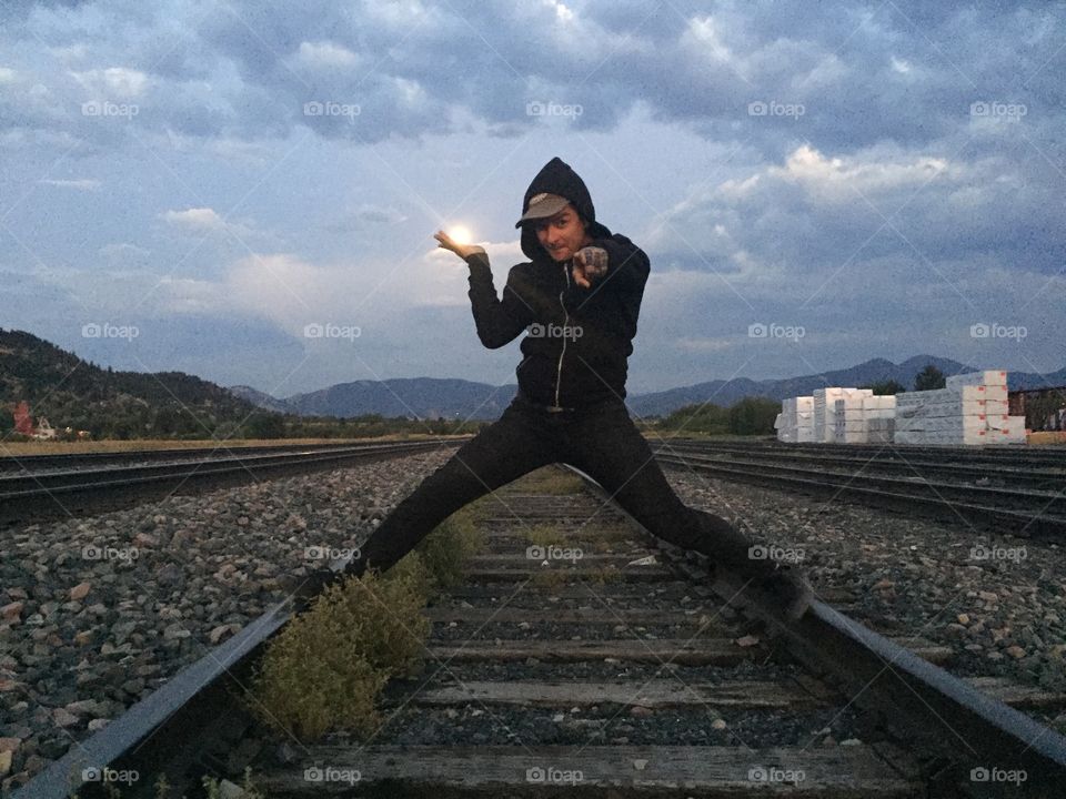 Railway, Locomotive, People, One, Track