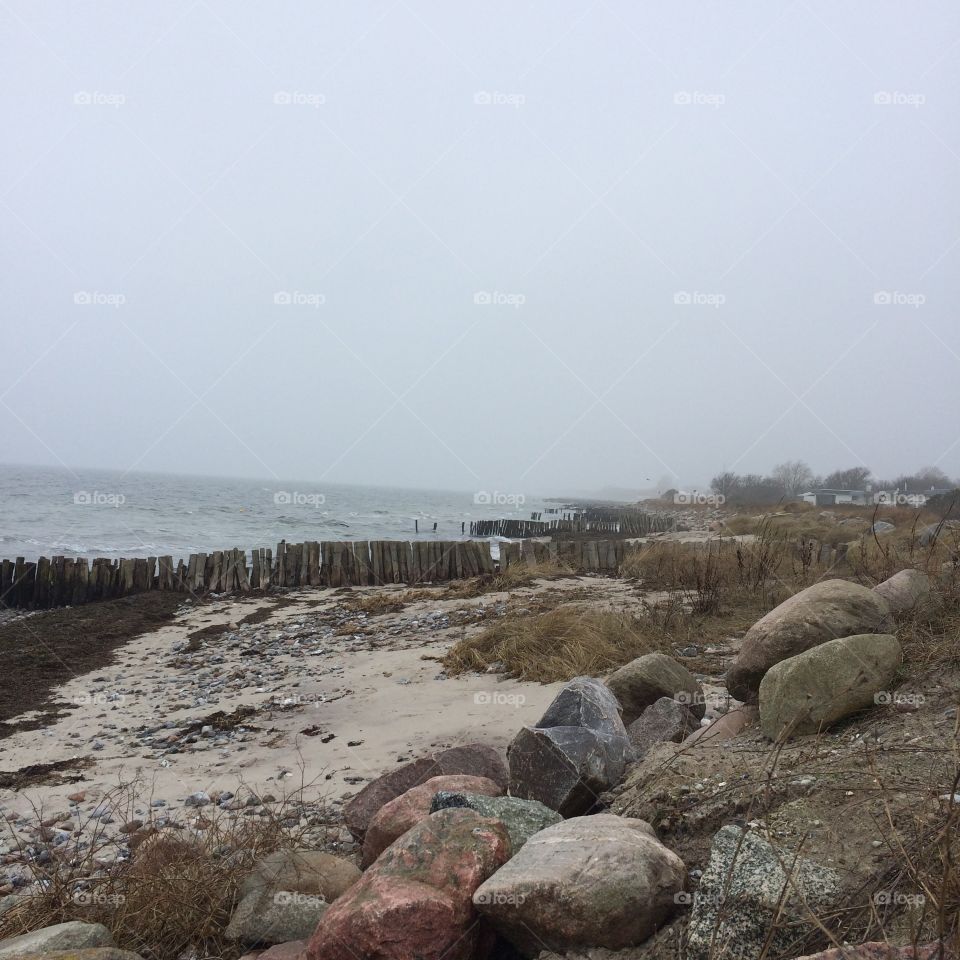 Beach, Landscape, Seashore, Rock, Water