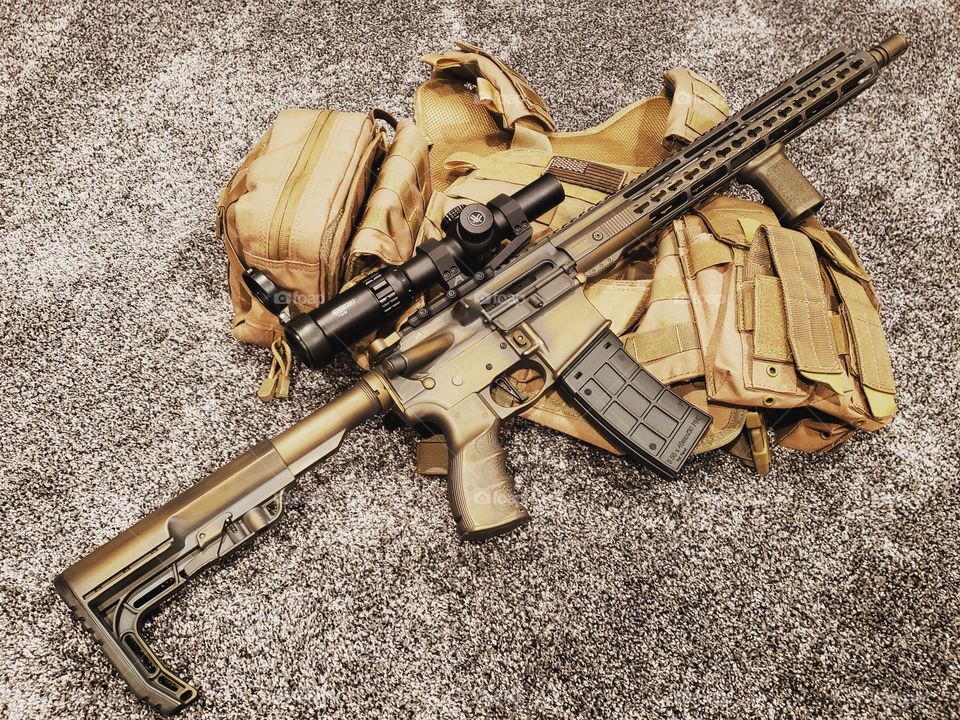 AR-15 with body armor