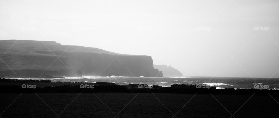 A beautiful landscape of Moher cliffs in Ireland