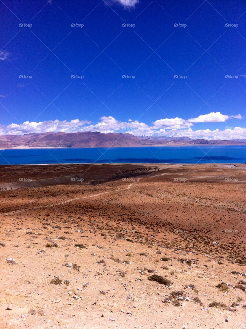 tibetan lake in Himalaya