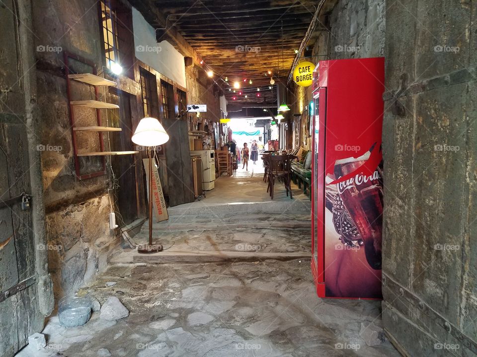 a walkway in Ankara castle in Turkey