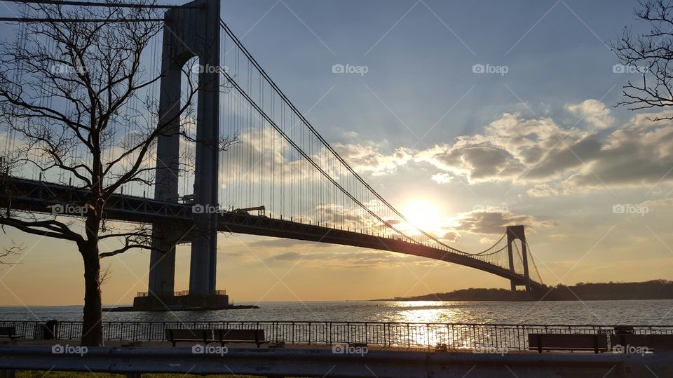 Bridge during sunset