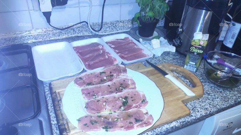 preparing RAW meat for Christmas