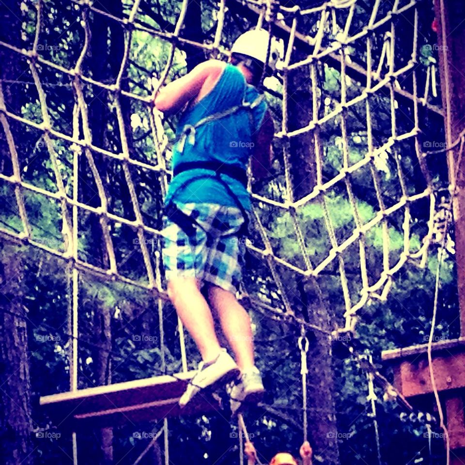 Climbing the Ropes Course