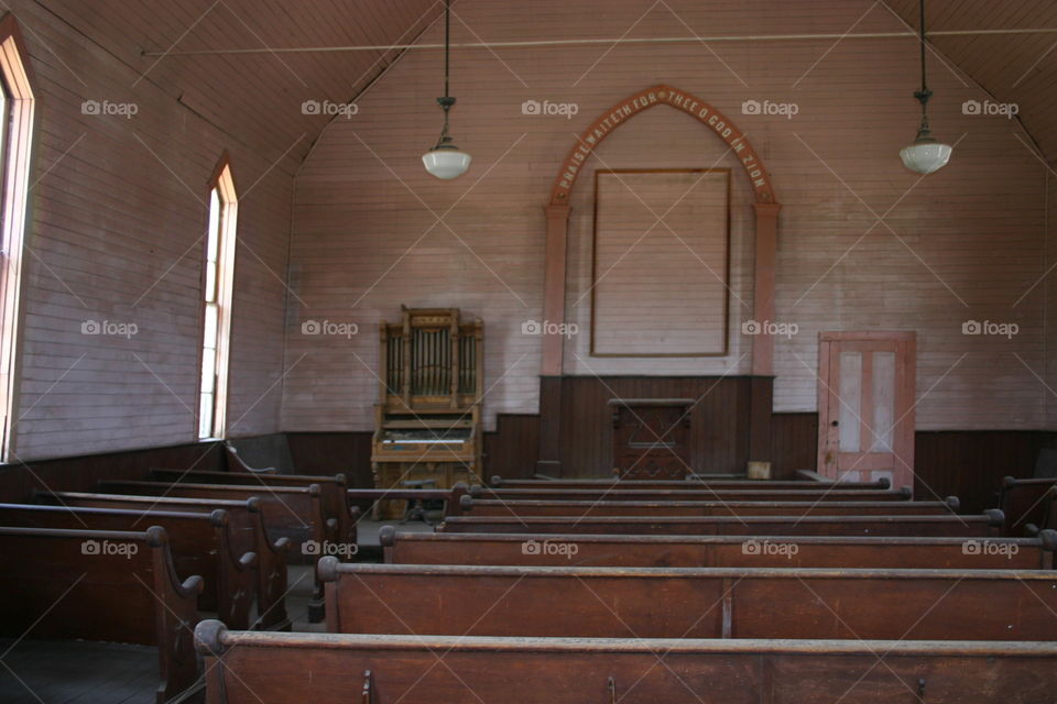 Church in the bandoned ghost town of Bodie