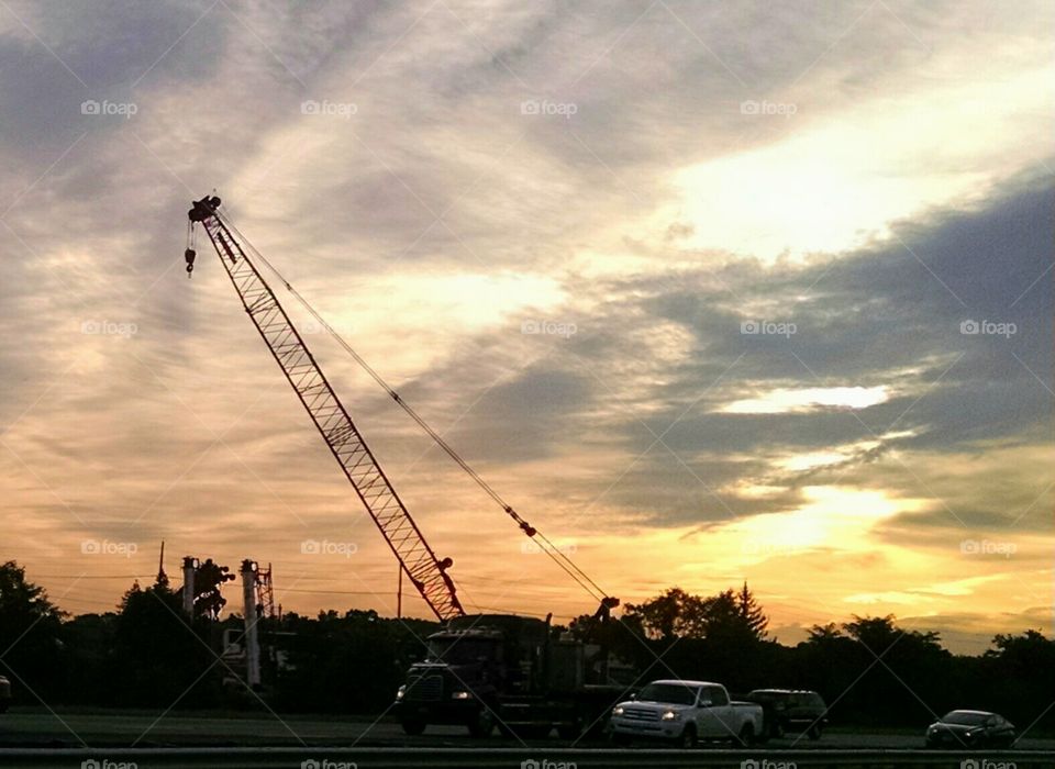 Time for work. I took this photo on the Garden State Parkway in New Jersey on August, 4th 2015.