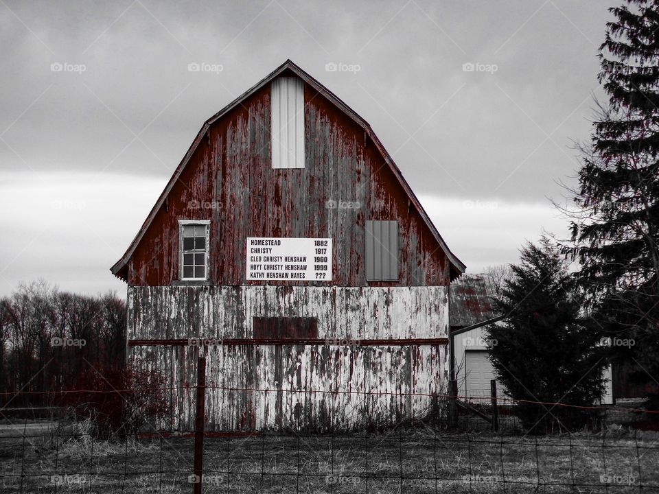Cool old red barn