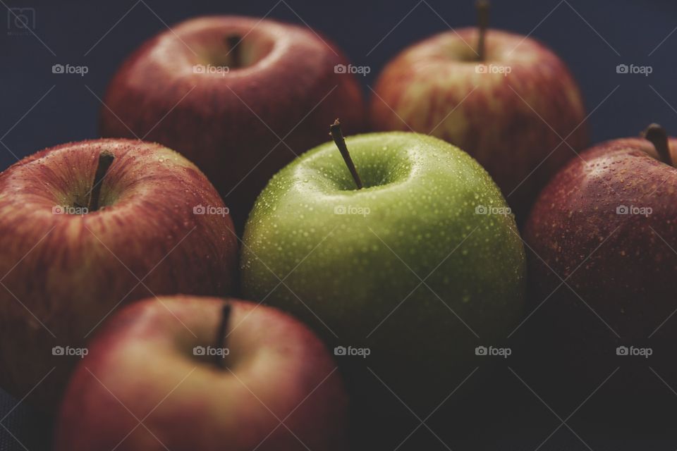 Apple. Series of gourmet photography, taken inside the studio.