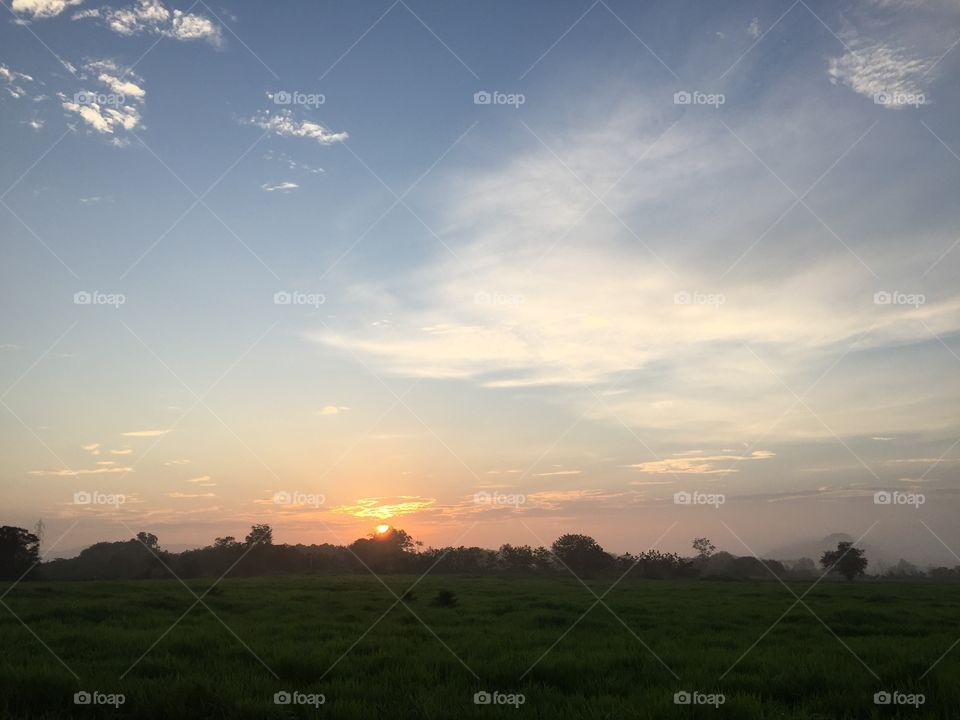 Sunset, Landscape, Sky, Sun, Dawn