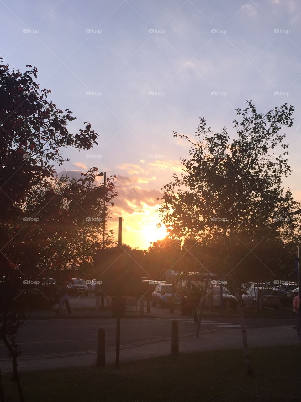Sunset. Beautiful sunset while leaving the horrible hospital 