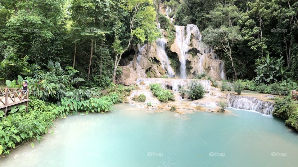 Waterfall blue lagoon