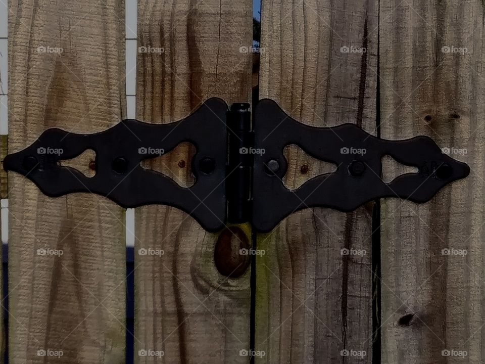 hinge on a gate