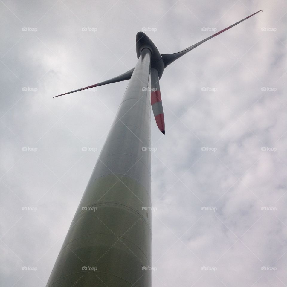 Black Forest turbine. Wind turbine (windmill) in the Black Forest, Germany, helps power the nearby town, which sells extra power to France