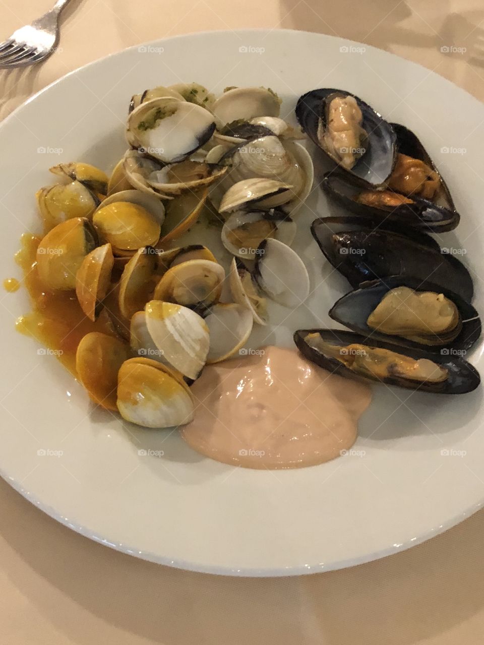A plate of seafood 