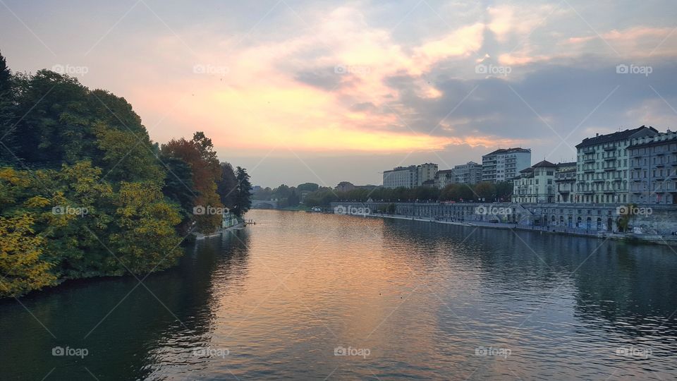 sunset ~ sky ~ sunset ~ landscape ~ river ~ italy ~ city