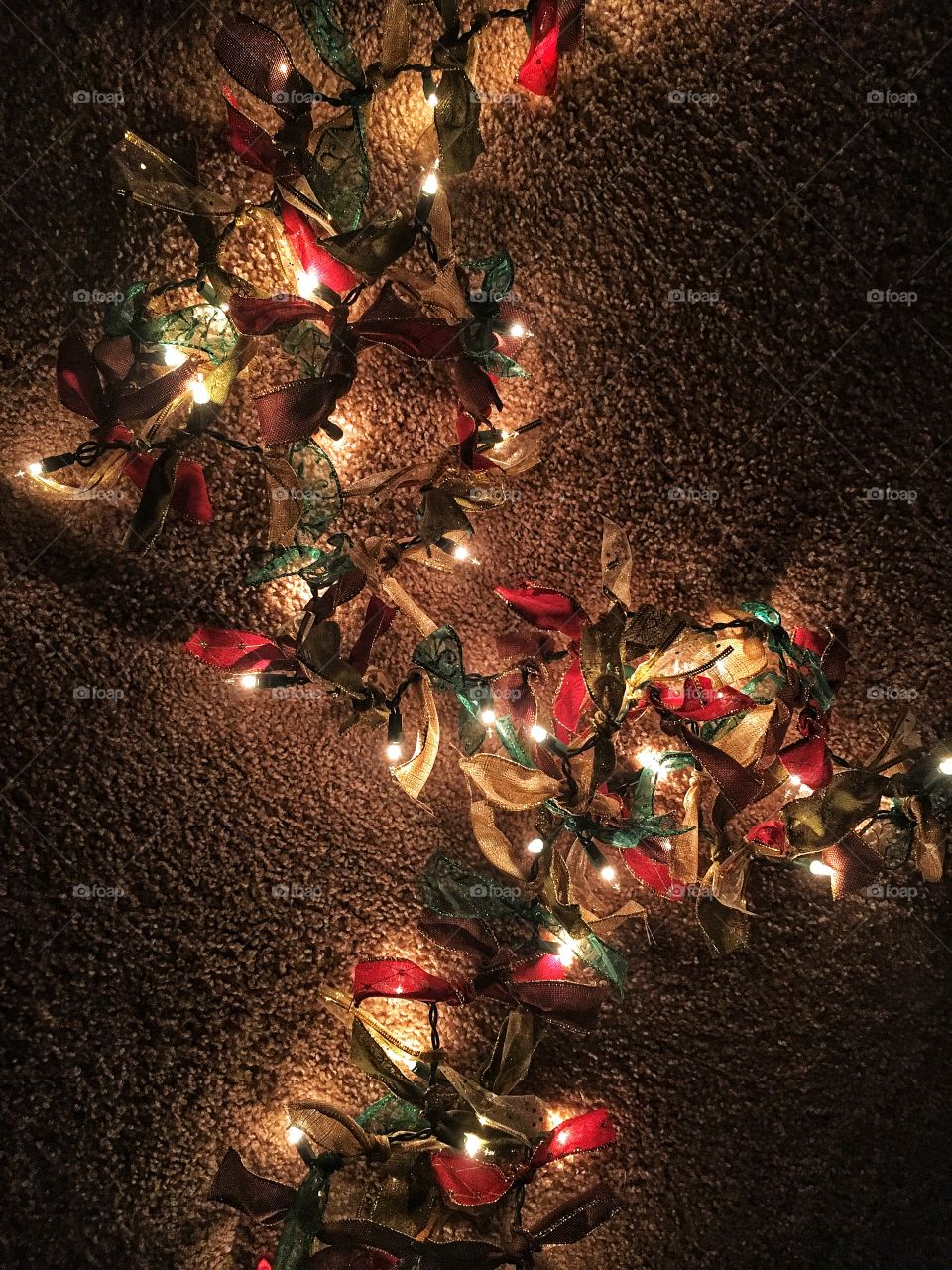 Homemade ribbon garland 