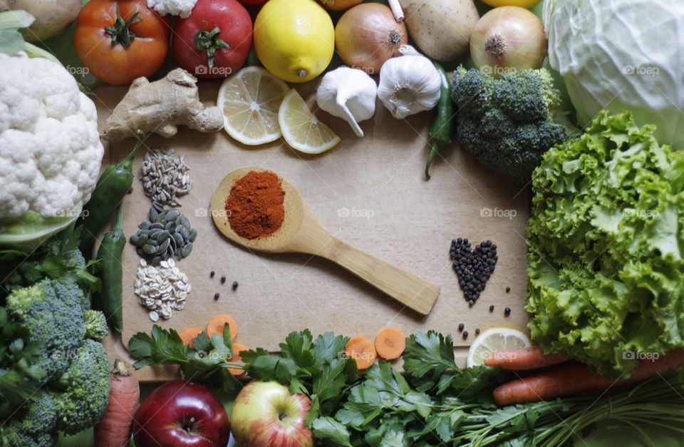 Fruits, vegetables and seeds