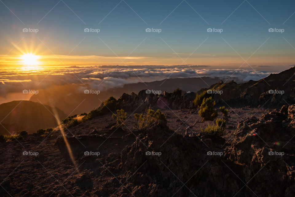Portugal Madeiraisland Pico Ruivo sunrise 