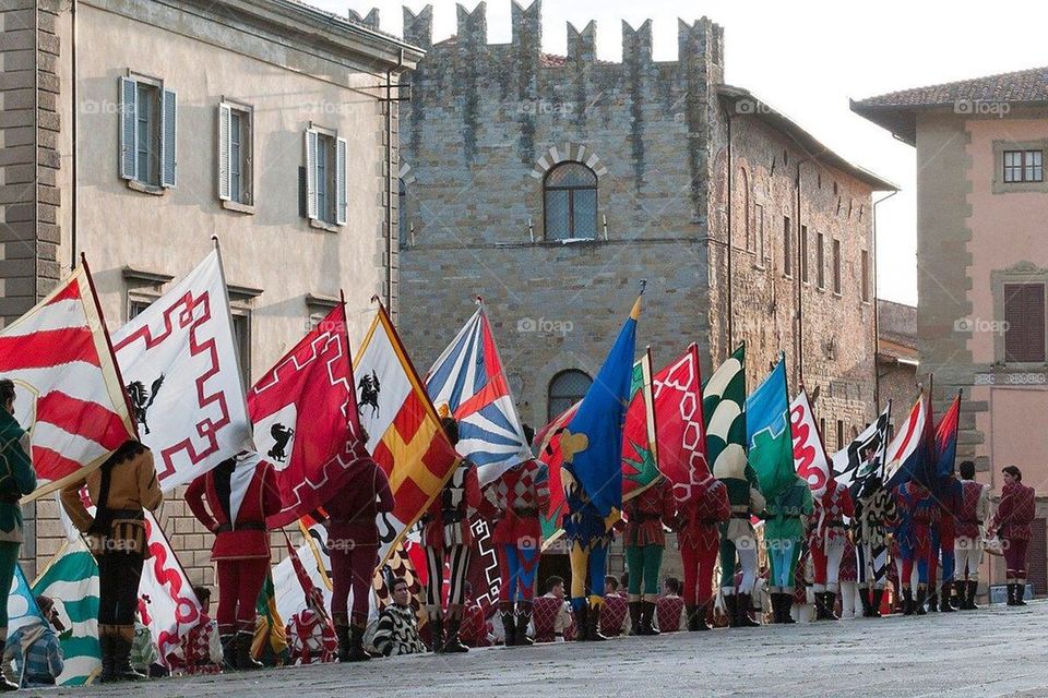 Sbandieratori pronti 