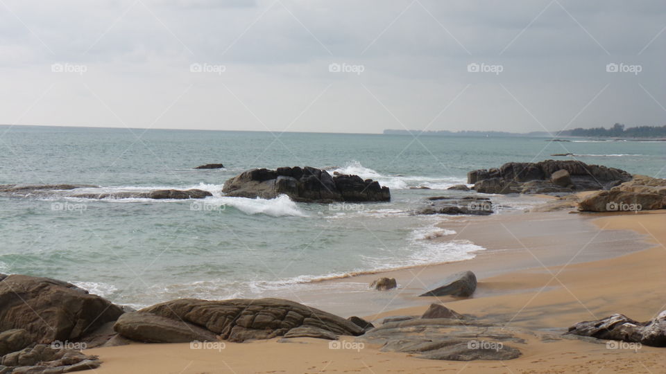 stormy day at the beach