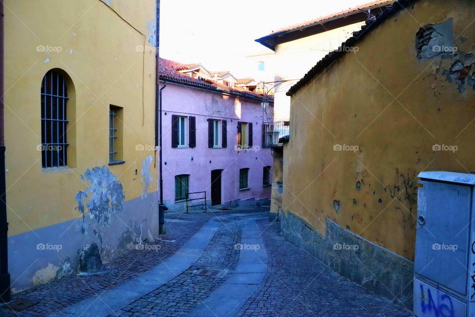 window, colored, facade, wall, outdoor, Rivoli, Italia , street,