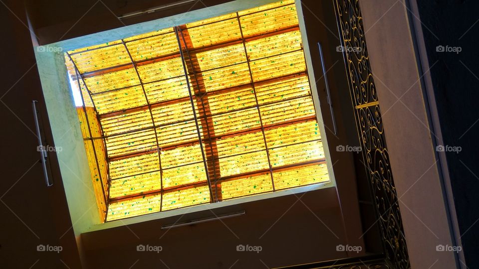 up on the sky  in bulding centers