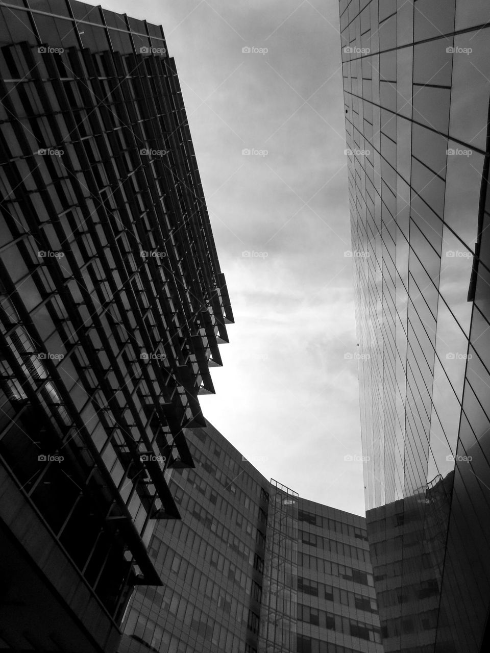 Black and white city building architecture 