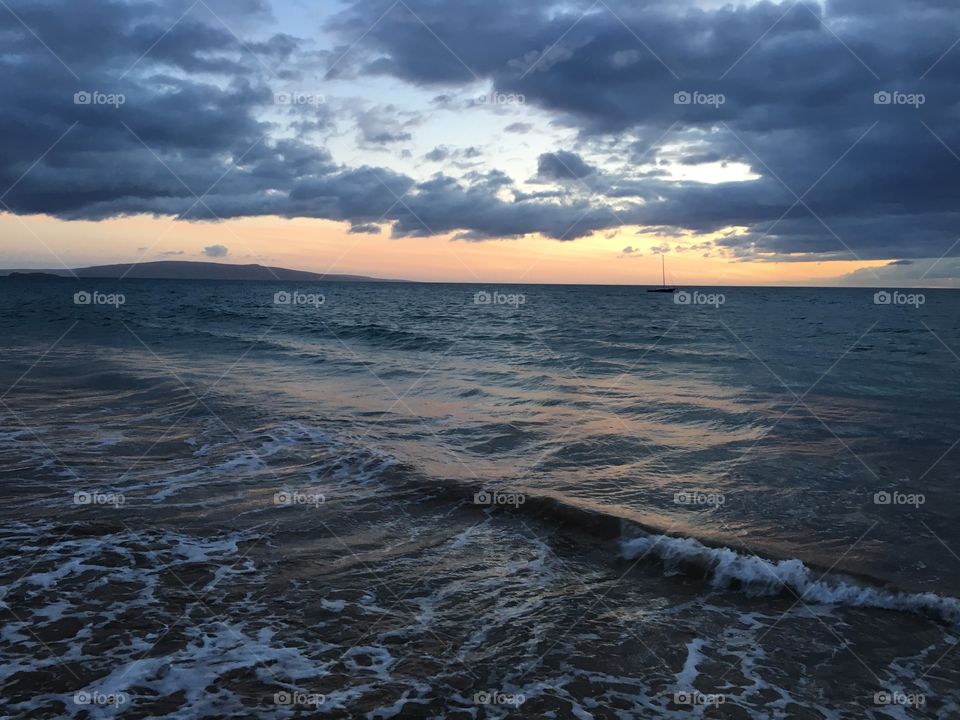 Colorful Hawaii sunset