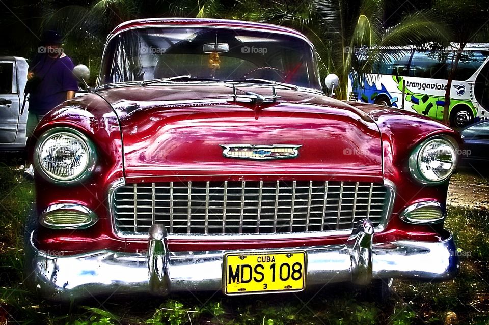 Cuba Car. I saw at a tourist stop while driving the back roads of Cuba in a little Samurai 4x4.