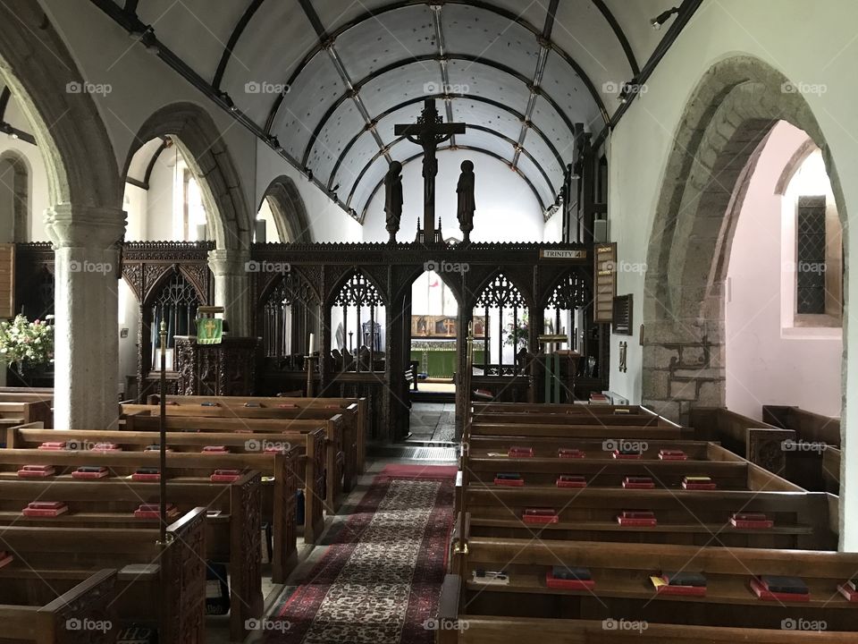 The main features of this village masterpiece that is Lustleigh Church in Devon.