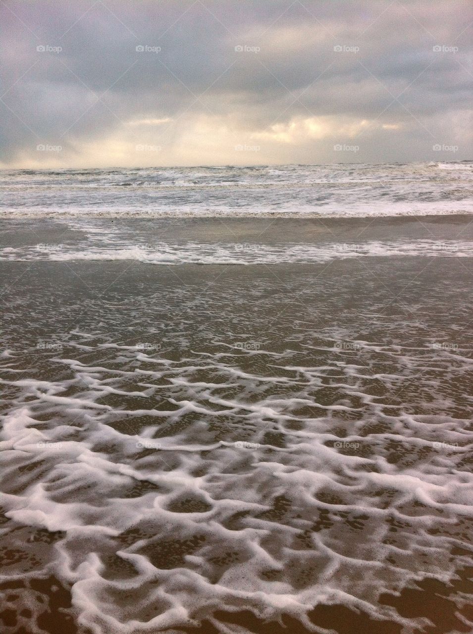 Storm clouds over sea