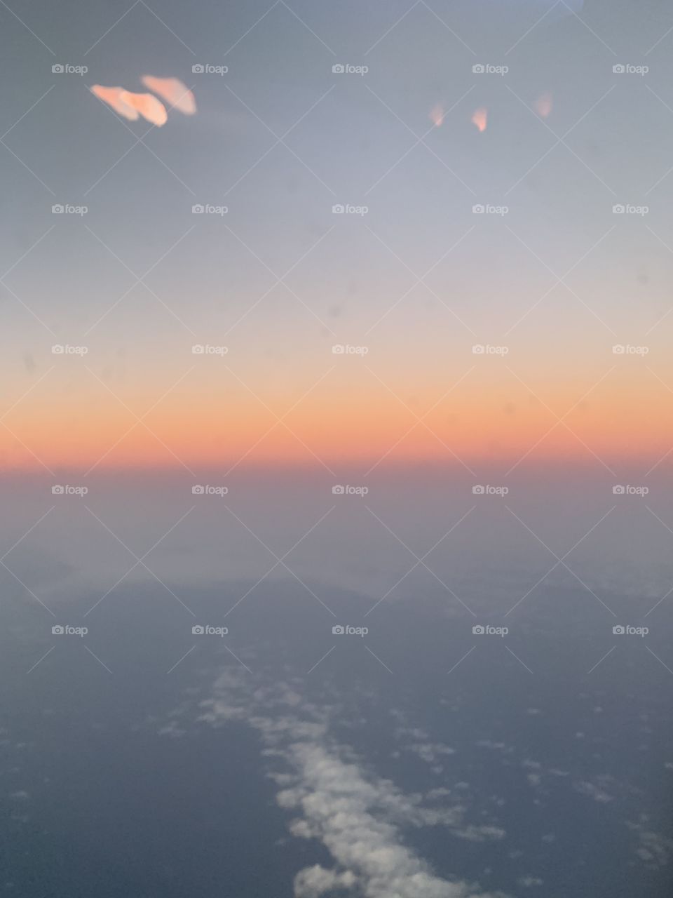 Sunset Horizon view from Plane window