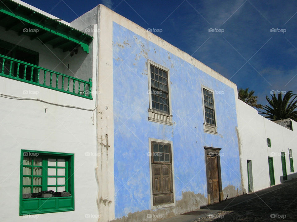 street green blue windows by jeanello