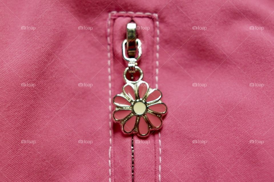 Pink zipper pull 