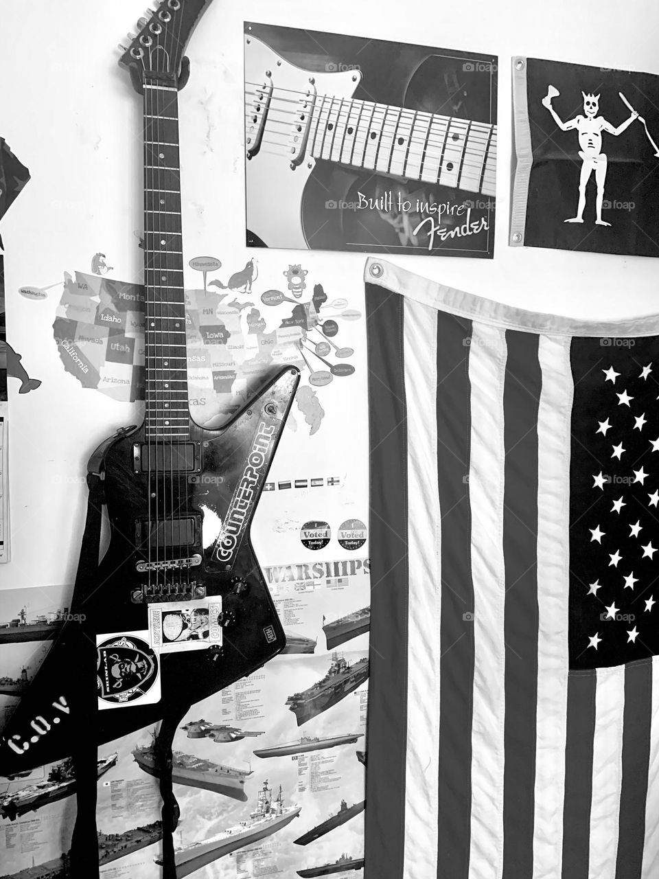 Guitars, flags, etc, etc