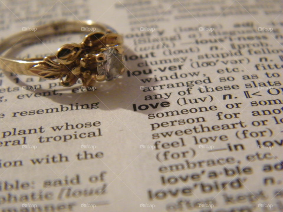 Love. My parents engagement ring for my mom and love's definition.