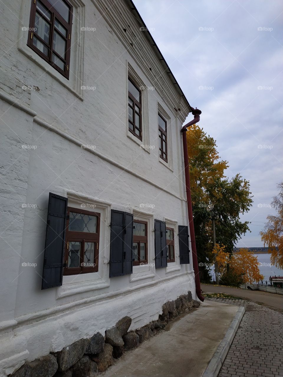 Autumn in Siberia. Yeniseisk.Russia. Autumn walk.
