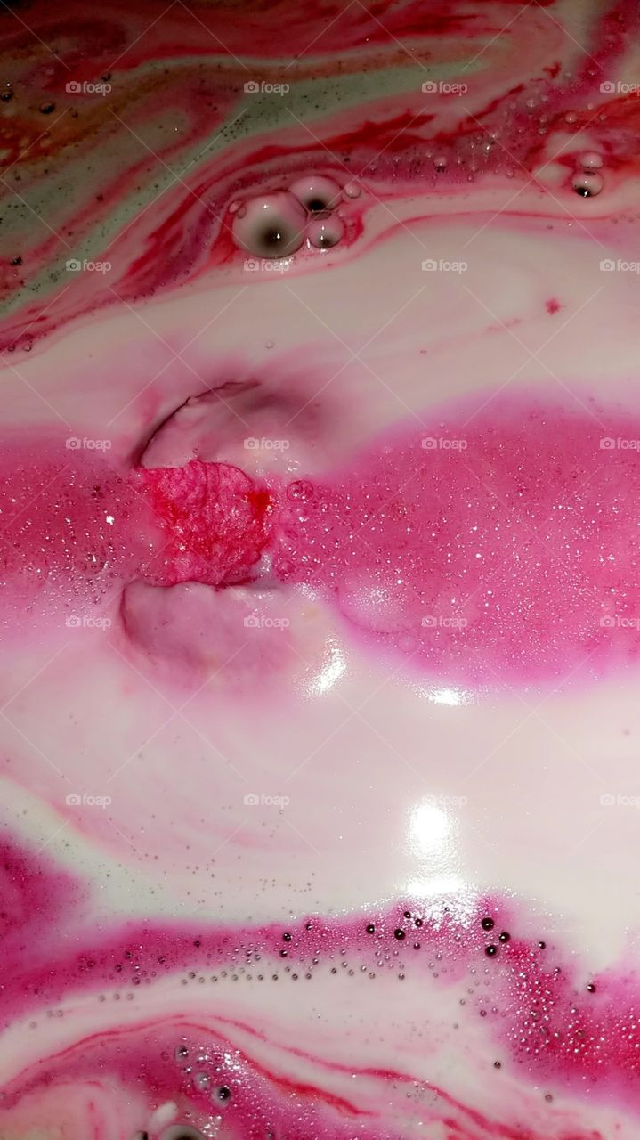 Pink bath bomb from Lush