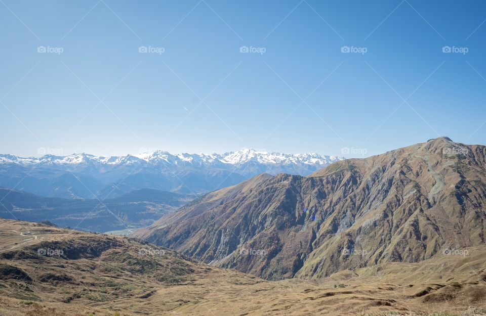 Beautiful mountain scape scene at Koruldi lake , the foot of Caucasus mountain , Georgia new landmark for tourists 